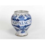Miniature 17th/18th-century delft apothecary vase