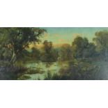 J Lewis (British School 19th Century), Pair of River Scene Oils oil on canvas