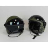 Two RAF Pilot's Flying helmets, Mk10B and Mk4B
