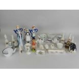 A collection of porcelain figures of nurses including Royal Worcester, Royal Doulton, Coalport,