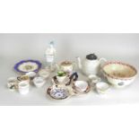 A group of predominantly British pottery and porcelain, late 18th and 19th century, including a