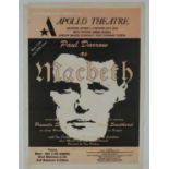 Theatrical Poster for Macbeth at Apollo Theatre Oxford