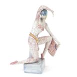 A 1950s Italian earthenware figure of a Dancing Girl by A. Mattiello, 48.5cm highCondition report: