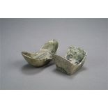 Two Chinese Sycee Silver Ingots