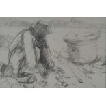 Harry Becker (British 1865-1928), Potato Harvest, Holland Lithograph