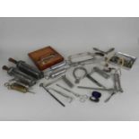 A large collection of medical equipment, early to mid 20th century, including surgical and general
