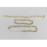 Three 9ct gold bracelets