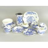 A large assembled quantity of Coalport and Hughes & Co Fenton 'Blue Dragon' pattern dinner and