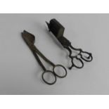 Two pairs of candle wick trimmers. (2)