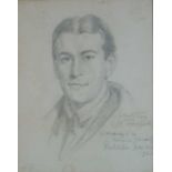 Charles Medelssohn Horsfall (British-German 1865-1942) Portrait of Harold Tivey drawing