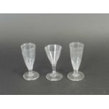 A pair of 19th-century ale glasses