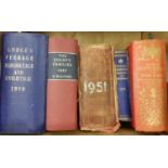 LODGE'S PEERAGE 1910 (rebound); Burke's Peerage 1924; Walford's County Families 1882 (rebound) &