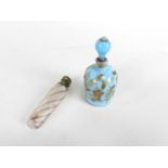 A late 19th century, Nailsea type, latticionio style miniature scent bottle