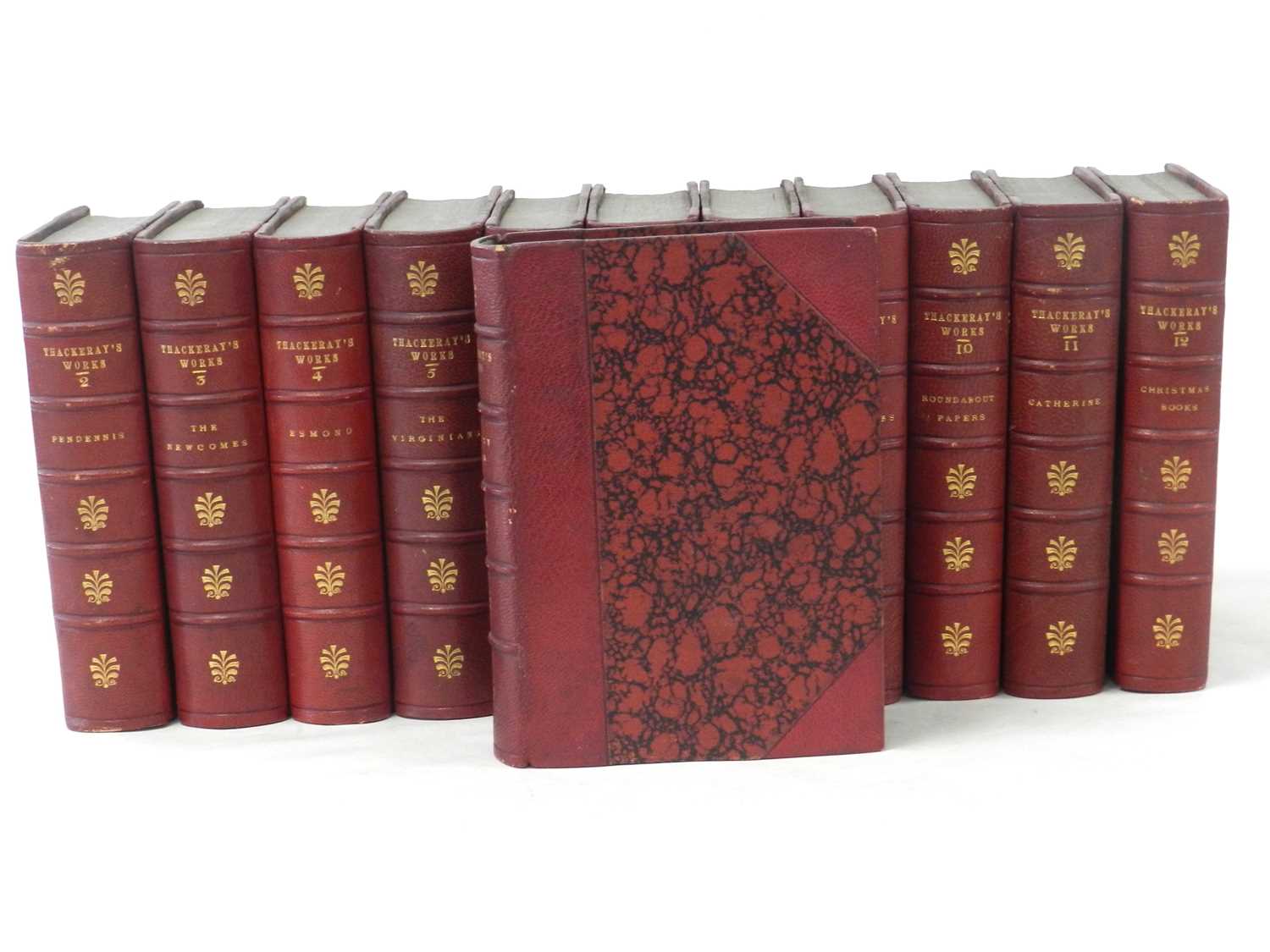 THACKERAY, William Makepeace, Works, 12 vols, Smith, Elder & Co 1871-72. Half red morocco gilt (12) - Image 3 of 3