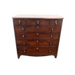 A 19th century rectangular, mahogany chest of drawers