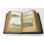 POSTCARD ALBUM OF WARSHIPS, 261 real photograph postcards of warships, destroyers, submarines and