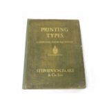 STEPHENSON BLAKE & CO, Catalogue of Composing Room Equipment, 4to, inscribed 1931.