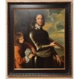 After Robert Walker, Oliver Cromwell and an Unknown Page oil on canvas