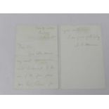 HOUSMAN, A E, poet (1859-1936) autograph letter signed consenting to the use of four pieces from '