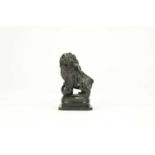 A Chinese black jade carved lion dog, Qing Dynasty