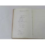 ENGLAND & AUSTRALIAN CRICKET TEAMS 1946/47. An album containing a page of signatures of the