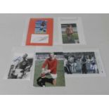 STANLEY MATTHEWS, signed photograph, with signed photographs of George Cohen (England 1966), Denis
