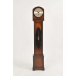 A small early / mid 20th century oak cased 'grandmother' clock / long case clock