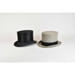 A Moss Bros grey top hat