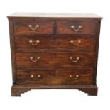 A George III rectangular, mahogany chest of drawers