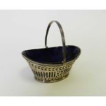 A Victorian silver sugar basket