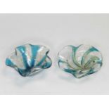 Two Mdina glass bowls