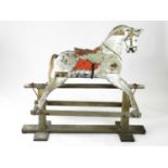 A British painted wood rocking horse