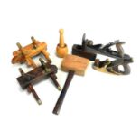 A small collection of vintage woodworking tools