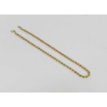 An 18ct yellow gold rope twist chain