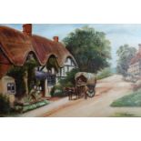 S.G. Woodhouse (British School), Cropthorne Post Office, Worcestershire oil on canvas