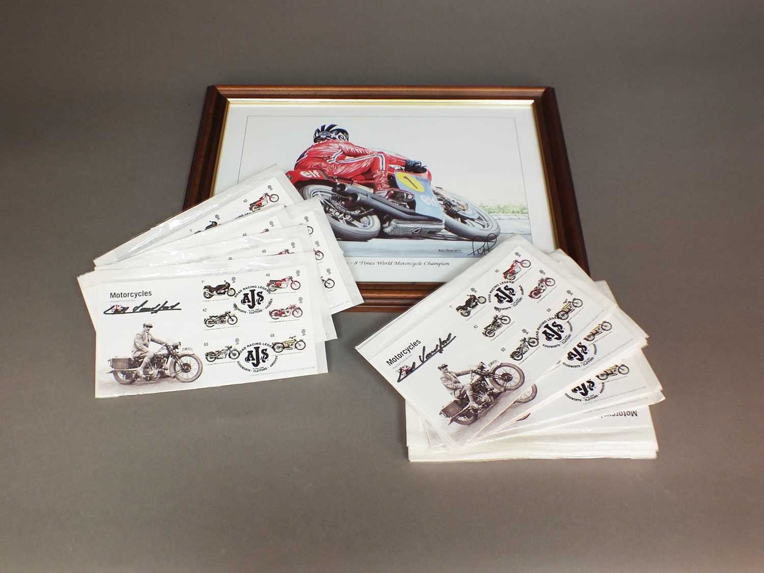 A collection of approximately 200 Royal Mint Motor Cycle covers