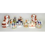 Collection of Staffordshire figures