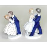 A pair of Bing and Grondahl figural dancer groups