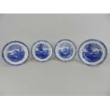 Twelve Adams blue and white plates