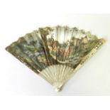 An 18th/19th century carved ivory fan