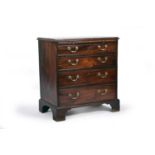 A George III mahogany chest of 4 long drawers, of good proportions