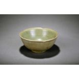A Chinese Longquan celadon lotus bowl, Ming Dynasty