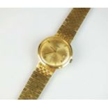 A Gentleman's 18ct gold automatic IOS bracelet watch