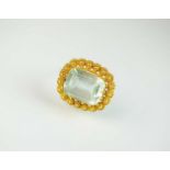 An early Victorian aquamarine brooch