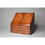 A 19th century mahogany stationary box