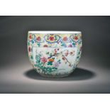 A Chinese, famille rose jardiniere, Qing Dynasty
