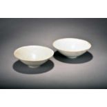 Two Chinese bowls, Qingbai, Song Dynasty