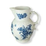 Caughley 'Three Flowers' cabbage leaf jug, circa 1785-90