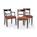 A set of 8 Regency mahogany dining chairs