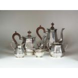 An Asprey & Co five piece silver tea and coffee service